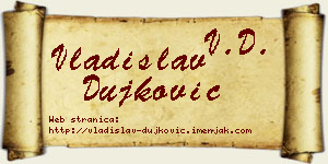 Vladislav Dujković vizit kartica